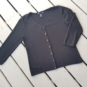 M BLACK basic cardigan 3/4 sleeves
